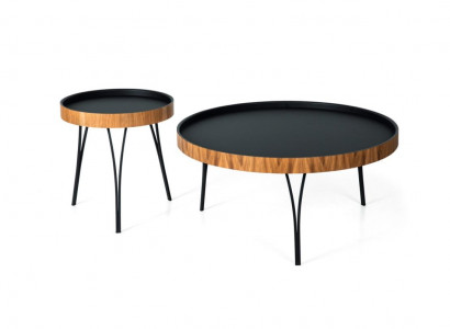 Couchtisch Schwarz Modern Wohnzimmertisch Tische 2x Designer Kaffeetisch